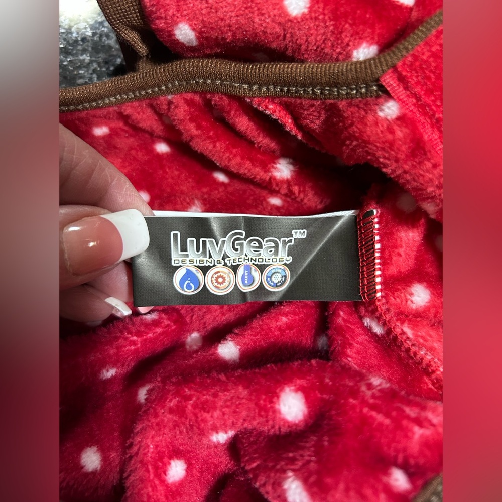 Host Pick🎉Luv Gear Red Reindeer Dog Pajamas Sweater Costume w/ Antlers Small M - Picture 8 of 12